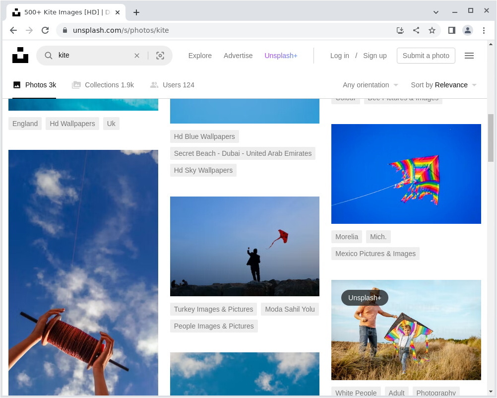 kite searching