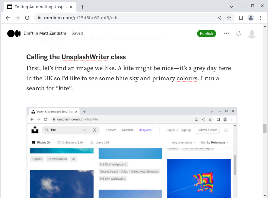 An article with images